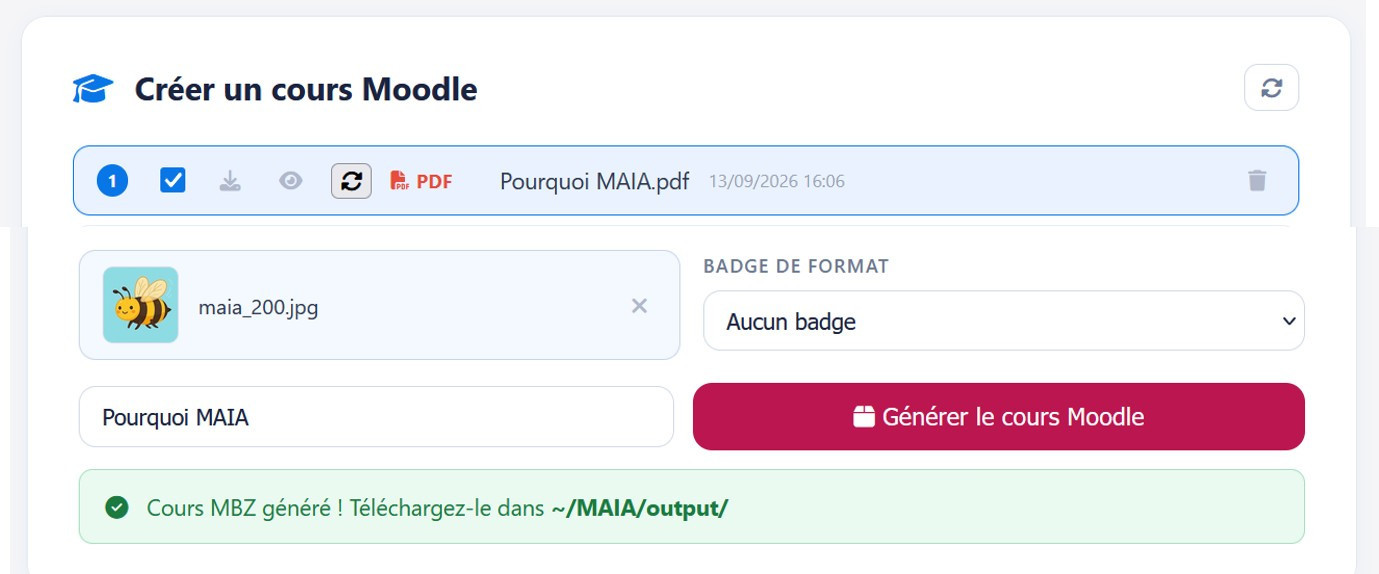 Créer cours